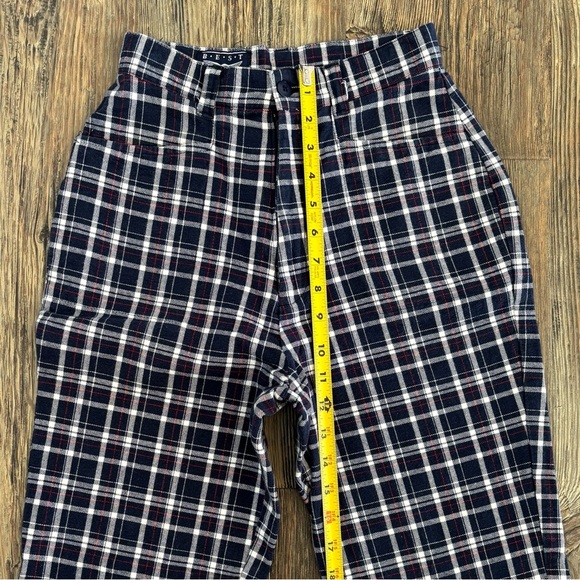 Best American Clothing Co. Stirrup Dress Pants Women’s 3/4 Blue Red White Plaid - Picture 5 of 13